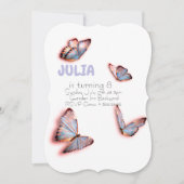 Invitation Anniversaire du papillon (Devant)