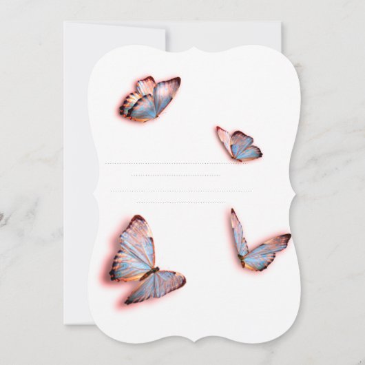 Invitation Anniversaire du papillon (Dos)