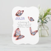 Invitation Anniversaire du papillon (Debout devant)