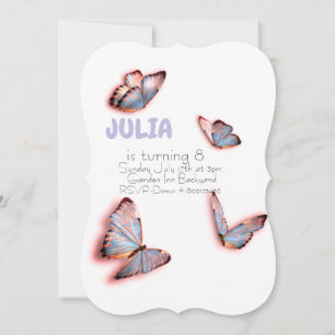 Invitation Anniversaire du papillon