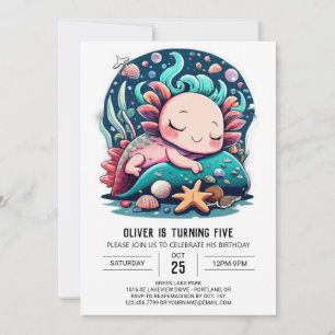 Invitation Anniversaire du parti Sea Axolotl