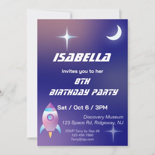 Invitation Anniversaire du Pastel (Devant)