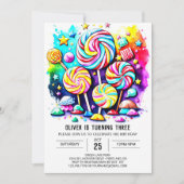 Invitation Anniversaire du Pastel Candyland (Devant)