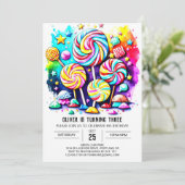 Invitation Anniversaire du Pastel Candyland (Debout devant)