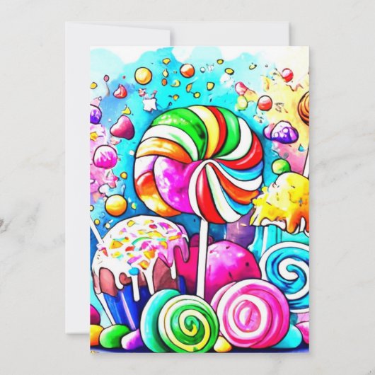 Invitation Anniversaire du Pastel Candyland (Dos)