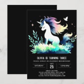 Invitation Anniversaire du Pastel Horse (Devant / Derrière)