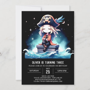 Invitation Anniversaire du Pastel Little Pirate