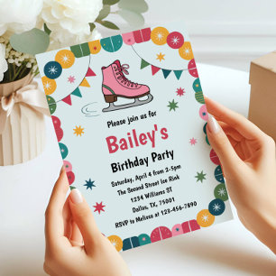Invitation Anniversaire du patinage sur glace