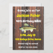 Invitation Anniversaire du pêcheur de Walleye (Dos)