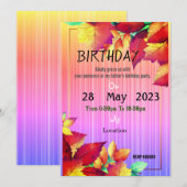 Invitation Anniversaire du père (Devant / Derrière)