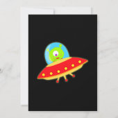 Invitation Anniversaire du petit astronaute dans l'espace ext (Dos)