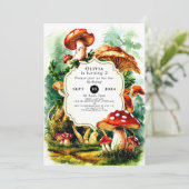 Invitation Anniversaire du petit champignon (Debout devant)