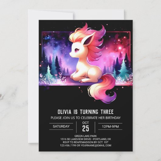Invitation Anniversaire du Petit Cheval (Devant)