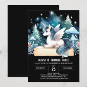 Invitation Anniversaire du Petit Cheval Doux (Devant / Derrière)