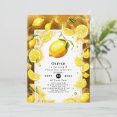 Invitation Anniversaire du petit citron (Debout devant)