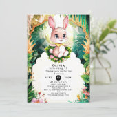 Invitation Anniversaire du petit lapin mignon (Debout devant)