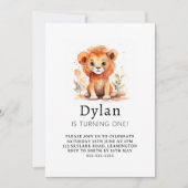Invitation Anniversaire du petit lion (Devant)
