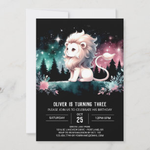 Invitation Anniversaire du petit lion magique