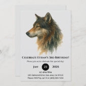 Invitation Anniversaire du Petit Loup (Devant / Derrière)