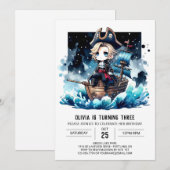 Invitation Anniversaire du Petit Pirate Modèle (Devant / Derrière)