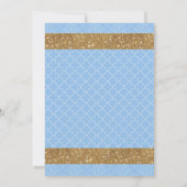 Invitation Anniversaire du Petit Prince Royal Light Blue Gold (Dos)