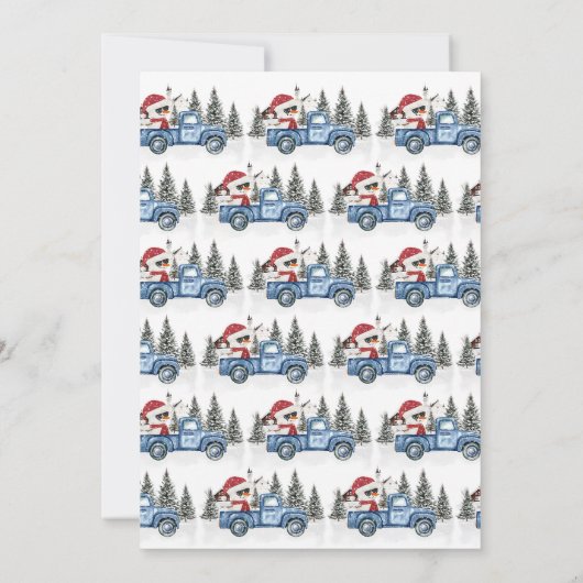 Invitation Anniversaire du Petit Snowman (Dos)