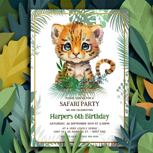 Invitation Anniversaire du petit tigre