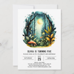 Invitation Anniversaire du pin naturel enchanté