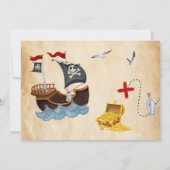 Invitation Anniversaire du pirate Ahoy Pirate Boy Party (Dos)