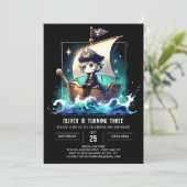 Invitation Anniversaire du pirate de rêve moderne (Debout devant)