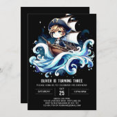 Invitation Anniversaire du Pirate enchanté (Devant / Derrière)