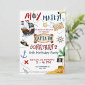 Invitation Anniversaire du Pirate mignon (Debout devant)