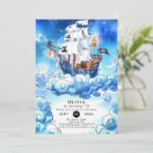 Invitation Anniversaire du Pirate pour enfants amusants (Debout devant)