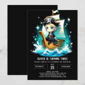 Invitation Anniversaire du Pirate Rêvé (Devant / Derrière)