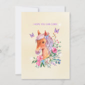 Invitation Anniversaire du Pony Enchantant et Fleur sauvage (Dos)