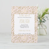 Invitation Anniversaire du Poster de animal rose Blush Gold (Debout devant)