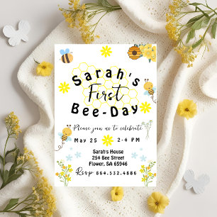 Invitation Anniversaire du premier jour d'abeille
