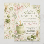 Invitation Anniversaire du premier Matcha Morning (Devant / Derrière)