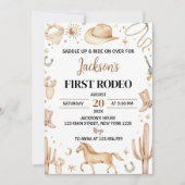 Invitation Anniversaire du premier rodéo (Devant)