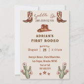 Invitation Anniversaire du premier rodéo occidental (Devant)