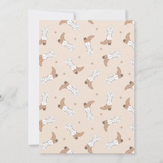 Invitation Anniversaire du premier rodéo occidental (Dos)