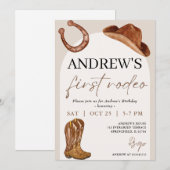 Invitation Anniversaire du premier rodéo personnel (Devant / Derrière)