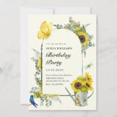 Invitation Anniversaire du printemps des tournesols (Devant)