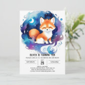 Invitation Anniversaire du renard boisé (Debout devant)