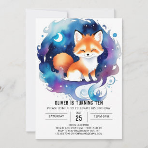 Invitation Anniversaire du renard boisé