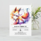 Invitation Anniversaire du renard des bois (Debout devant)