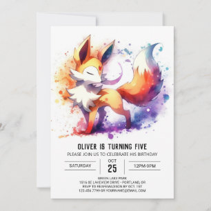 Invitation Anniversaire du renard des bois