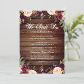 Invitation Anniversaire du renouveau du Vow floral de Bourgog (Debout devant)