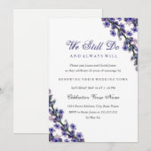 Invitation Anniversaire du renouvellement de la vow de lavand (Devant / Derrière)