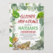 Invitation Anniversaire du reptile (Devant / Derrière)
